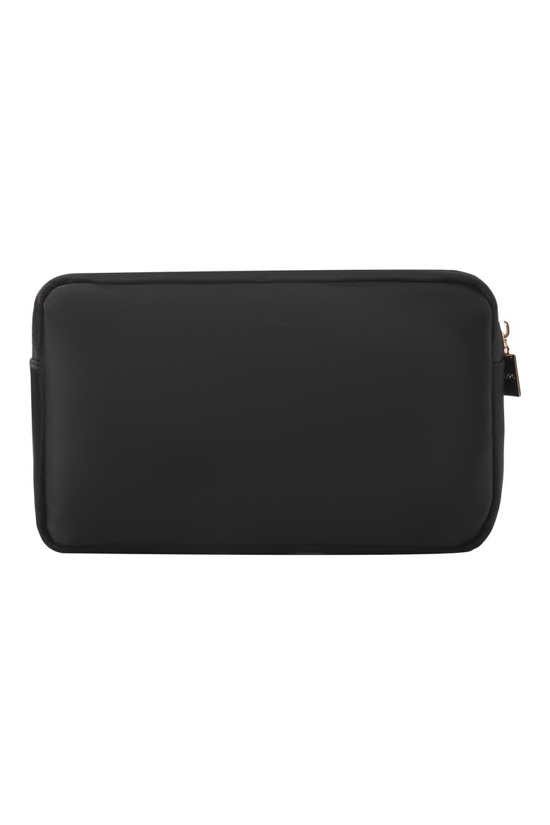 Medium Heart Cosmetic Bag, Alternate, color, BLACK/ BLACK