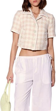 Walter Baker Yolanda Cropped Tweed Jacket