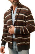 Faherty Stripe Merino Wool Blend Cardigan