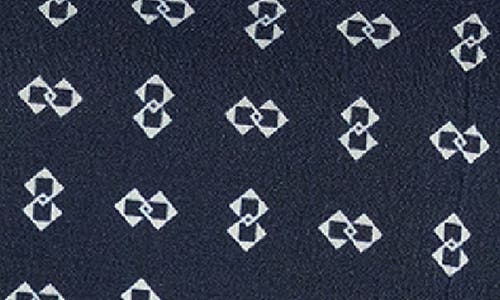 Ralph Lauren Purple Label Linked Diamond Deco Print Silk Pocket Square In Blue