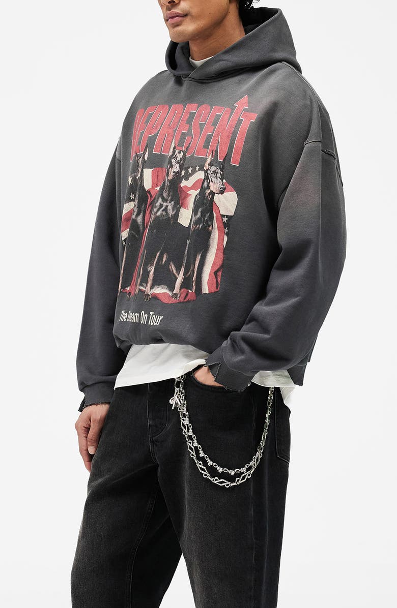 Represent Dream On Tour Graphic Sweatshirt, Alternate, color, Nero