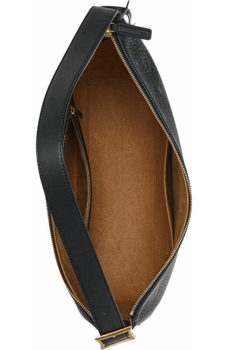 MCM Aren Hobo in Visetos, Alternate, color, Black