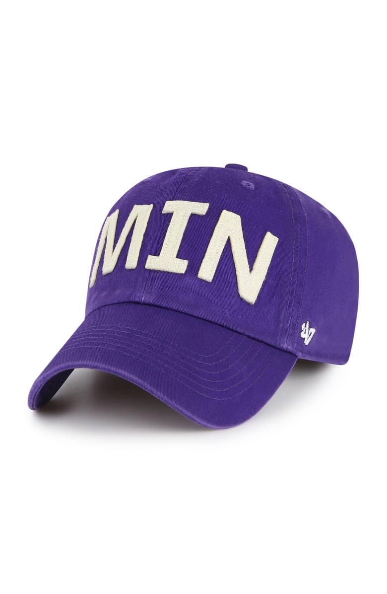 '47 Women's '47 Purple Minnesota Vikings Finley Clean Up Adjustable Hat, Main, color,
