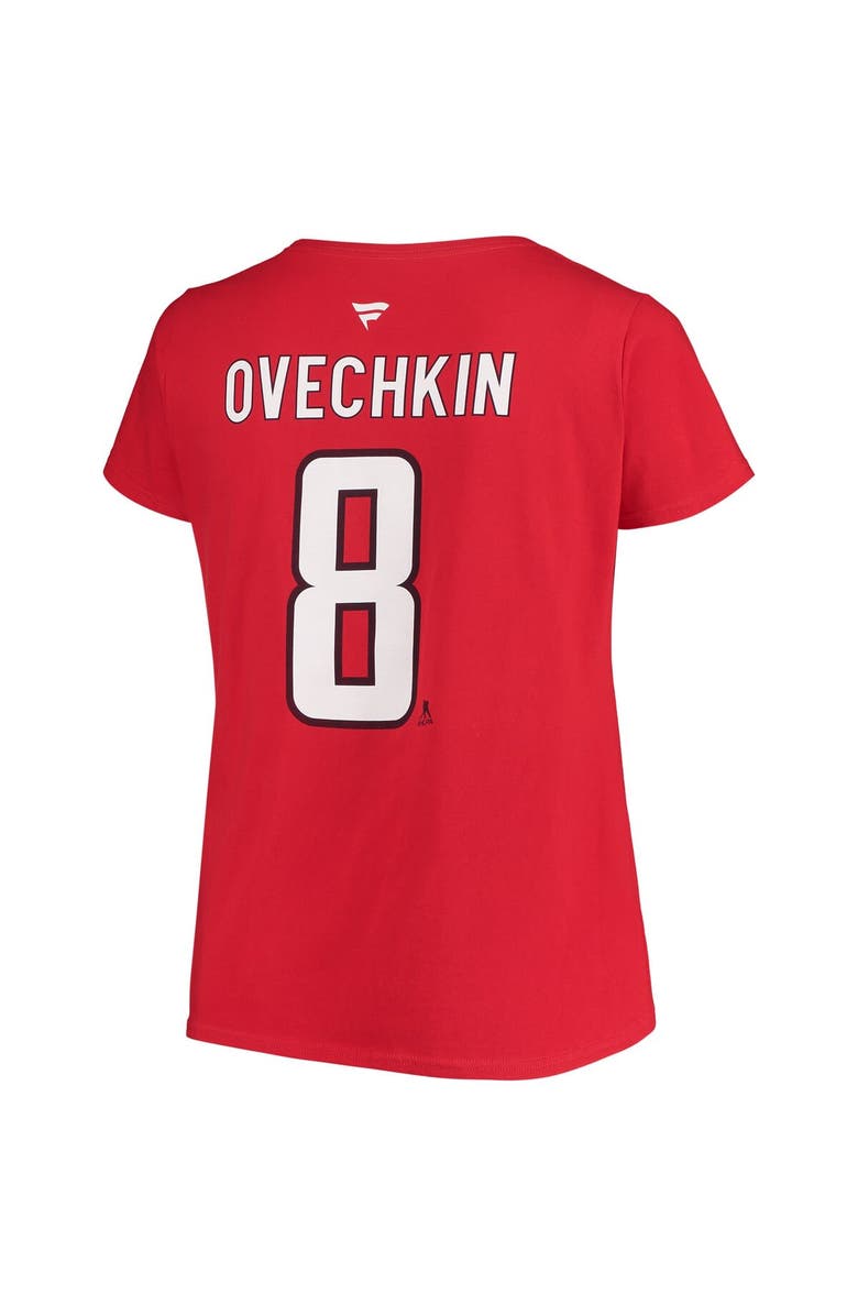 FANATICS Women's Fanatics Branded Alexander Ovechkin Red Washington Capitals Plus Size Name & Number Scoop Neck T-Shirt, Alternate, color, 
