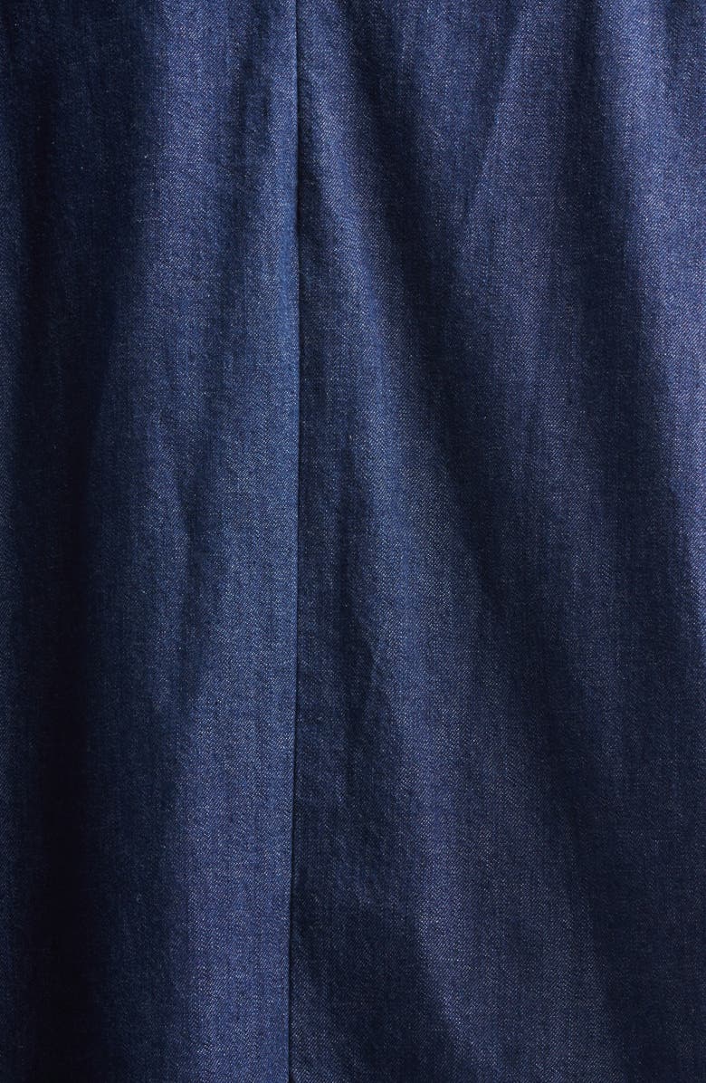 Zimmermann Mohan Broderie Anglaise Trim Denim Minidress, Alternate, color, Ink