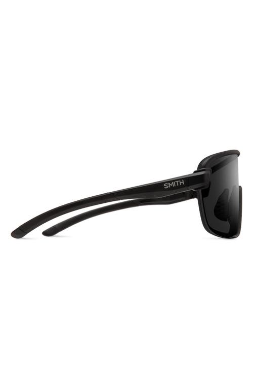 Smith Boomtown 135mm Chromapop™ Polarized Shield Sunglasses In Black