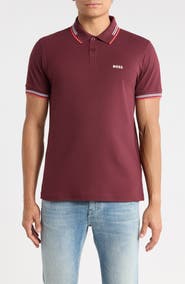 BOSS Paul Tipped Stretch Cotton Polo