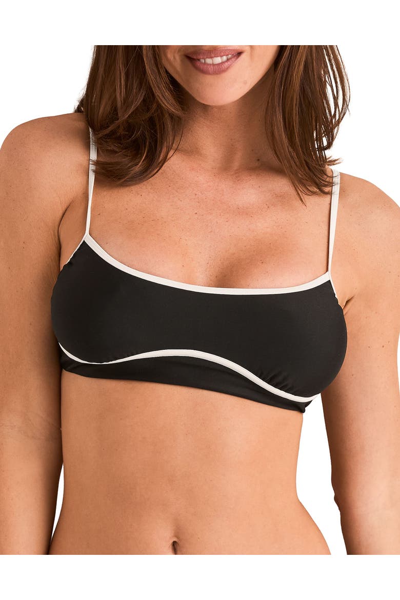 River Swimwear Swimwear Top, Main, color, Black