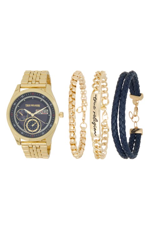 4-Piece Set Watch and Bracelet Gift Set
