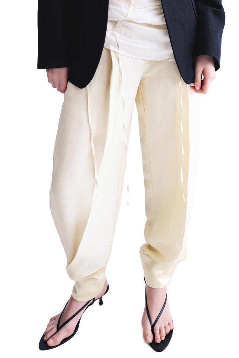 Satin Balloon Pants, Main, color, YELLOW