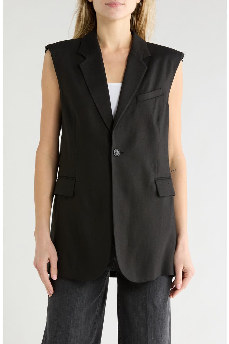 Oversize Vest, Main, color, BLACK