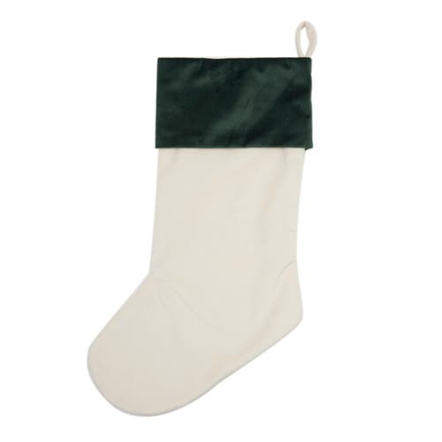 C & F Home C&f Home Velvet Wreath Stocking In Green