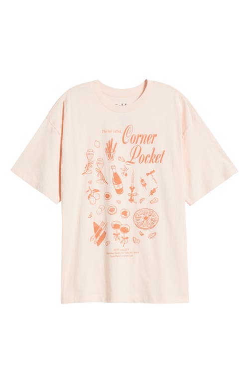 Golden Hour Corner Pocket Graphic T-shirt In Rose Quartz