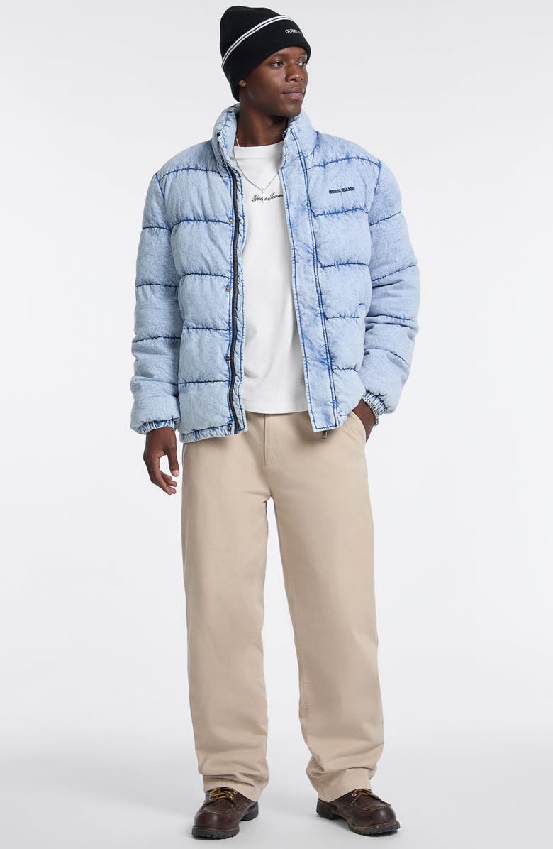 GUESS JEANS Quilted Denim Puffer Jacket, Alternate, color,