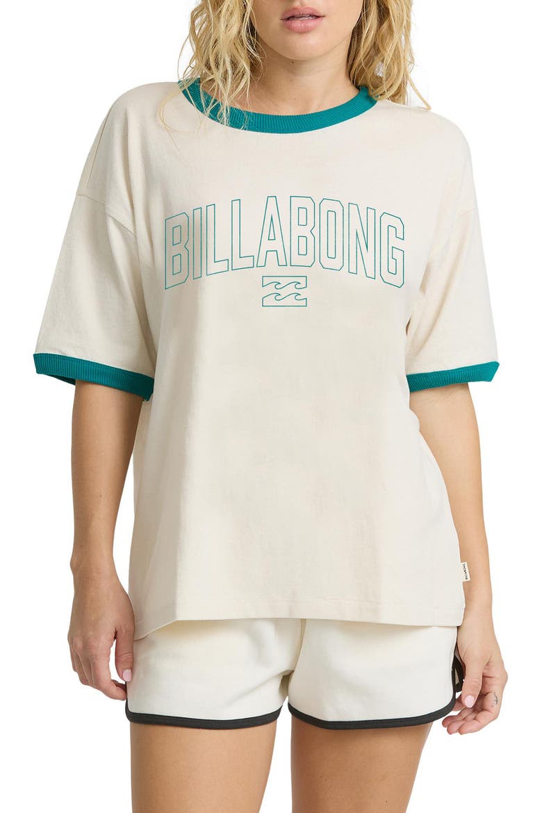 Go West Ringer T-Shirt, Main, color, WHITE CAP