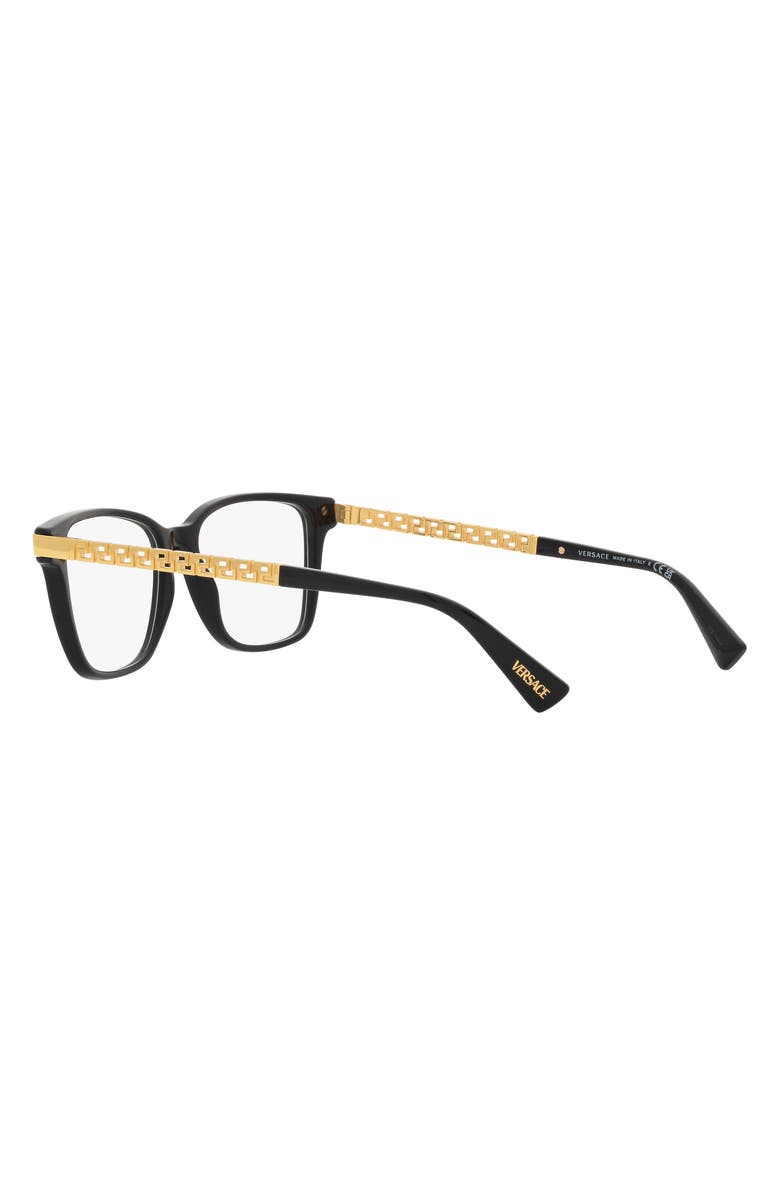 Versace 55mm Pillow Optical Glasses, Alternate, color, Black