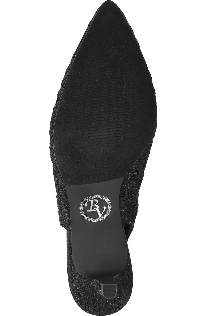 Bella Vita Noel Slingback Pointed Toe Pump, Alternate, color, Black Glitter