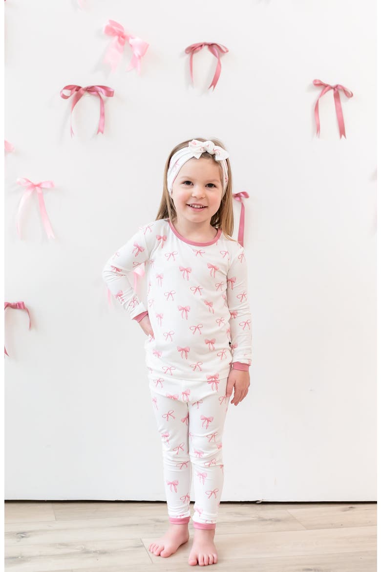 Kids' Fitted Two-Piece Pajamas, Alternate, color, BOW