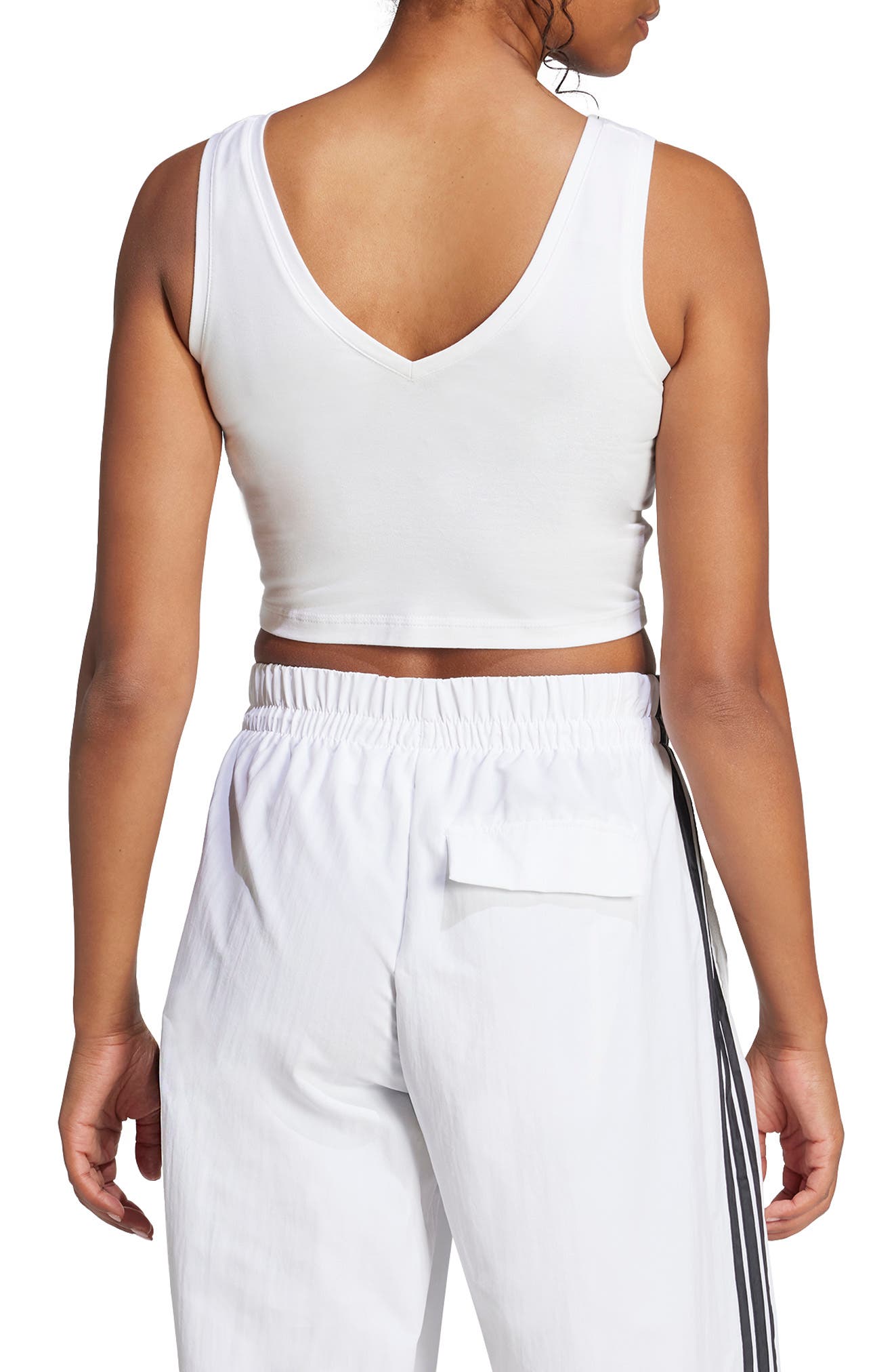 Cropped Stretch Cotton Tank - image 4