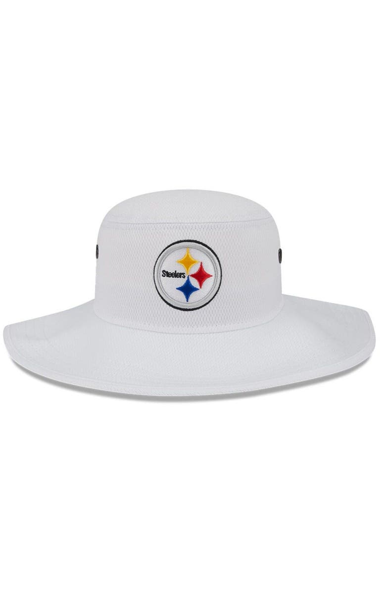 New Era Men's New Era White Pittsburgh Steelers 2023 NFL Training Camp Panama Bucket Hat, Alternate, color, White