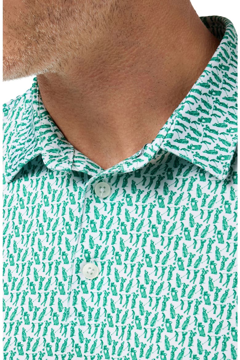 Versa Trim Fit Performance Golf Polo, Alternate, color, GOLF GREEN SWING EASY OUTLINE