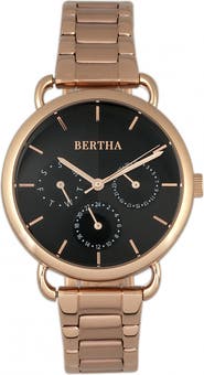 BERTHA Gwen Bracelet Watch w/Day/Date