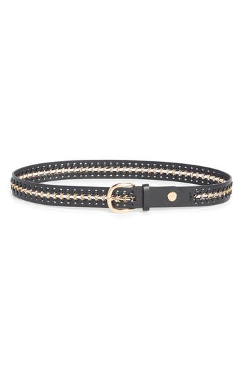 Vince Camuto Woven Chain Faux Leather Belt