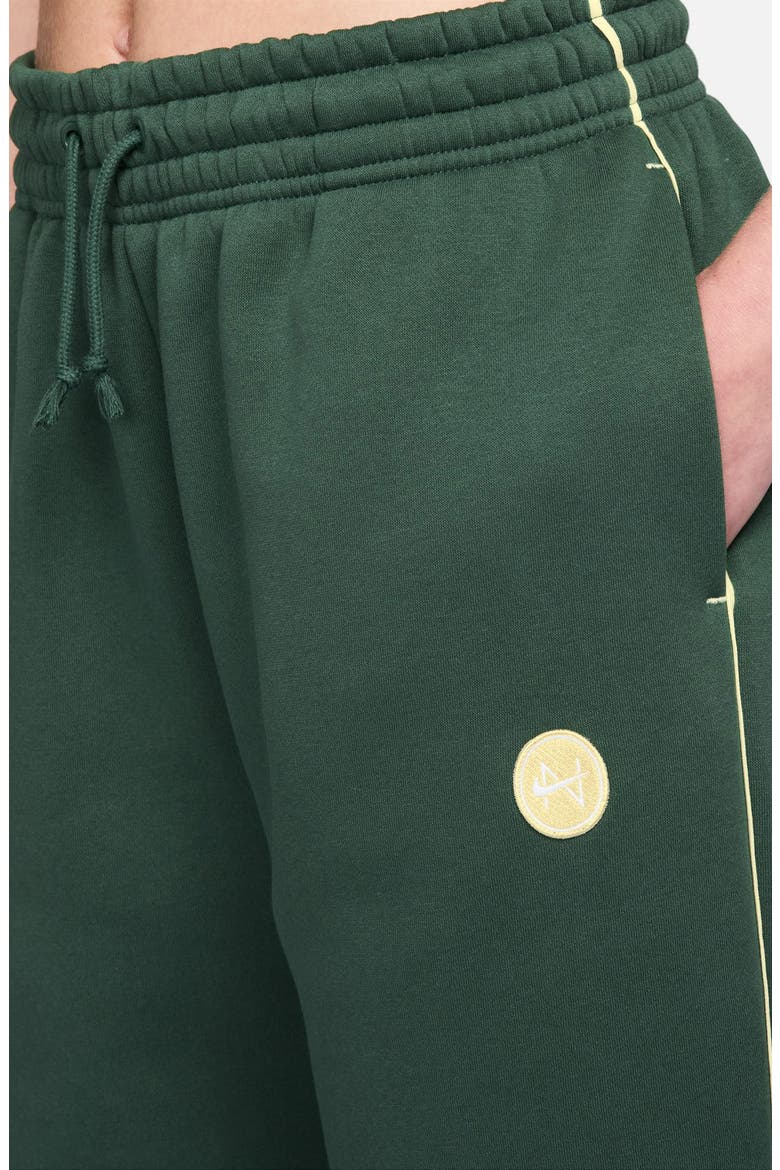 Brushed Fleece Wide Leg Sweatpants, Alternate, color, 323 FIR/ALBSTR