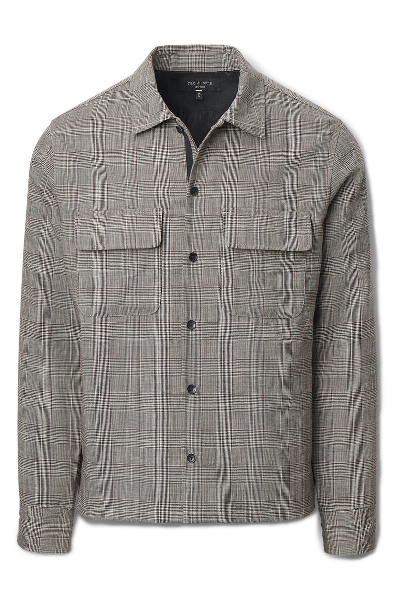 rag & bone Isaiah Glen Plaid Wool Shirt Jacket, Alternate, color, Grey Check