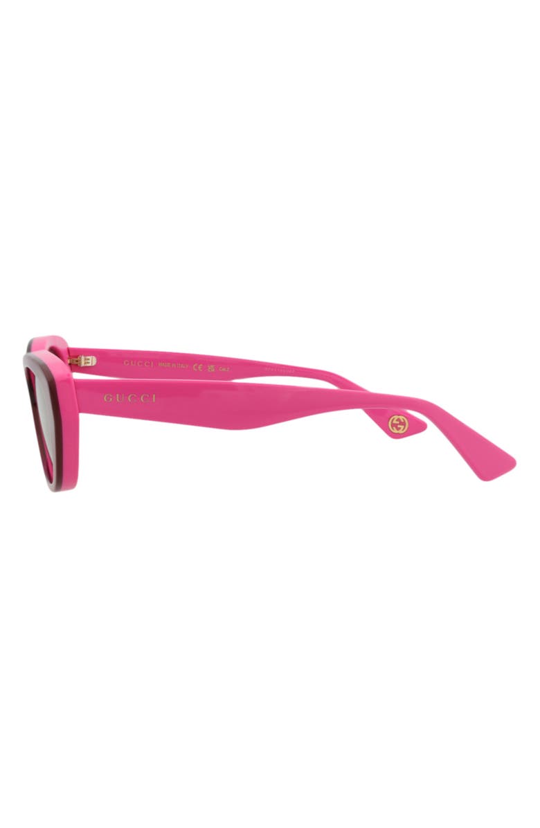 Gucci 54mm Cat Eye Sunglasses, Alternate, color, Burgundy Fuchsia Red
