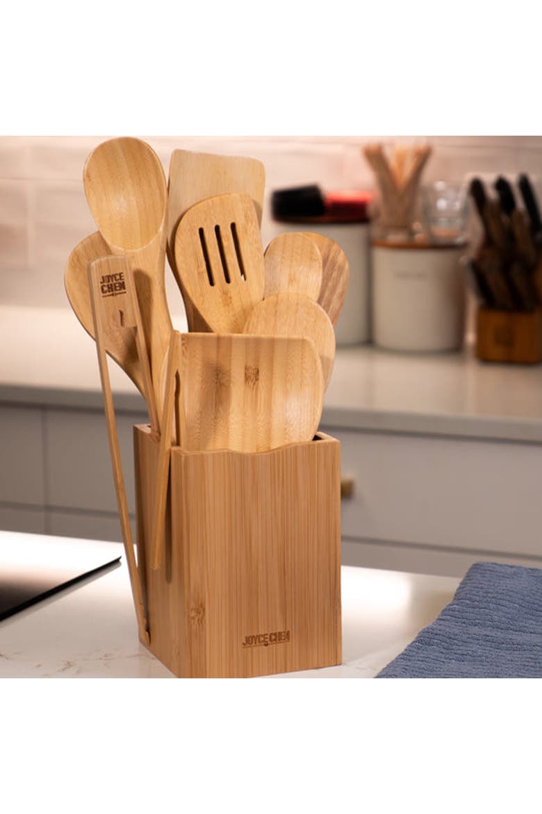 11 Piece Burnished Utensil Set, Alternate, color, Bamboo