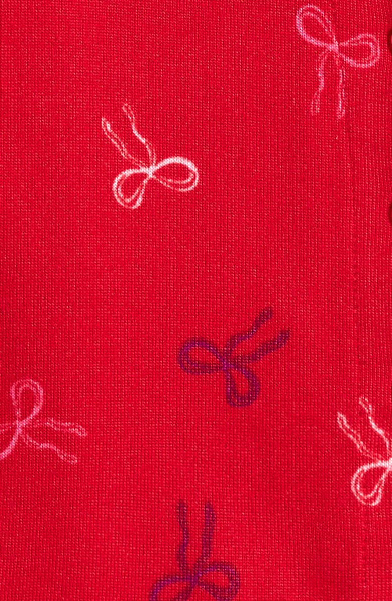 Nordstrom Kids' Print Pajamas, Alternate, color, Red Multi Bow Tossed