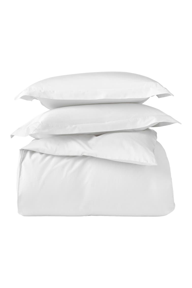 Classic Organic Cotton Sateen Duvet & Sham Set, Main, color, ALPINE WHITE