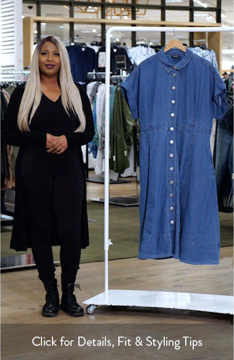 Cassidy Short Sleeve Denim Shirtdress, sales video thumbnail