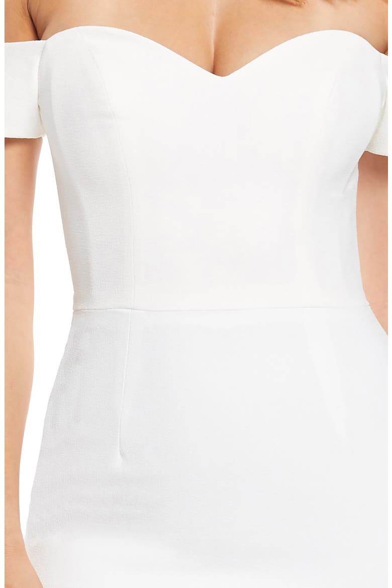 Bailey Off the Shoulder Body-Con Dress, Alternate, color, OFF WHITE