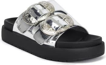 Chantaye Metallic Slide Sandal