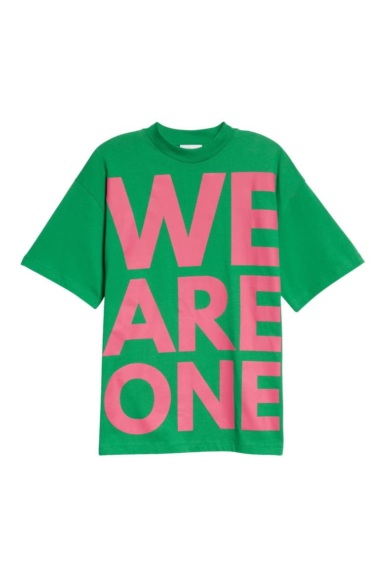 Unisex We Are One Graphic Tee, Alternate, color, GREEN