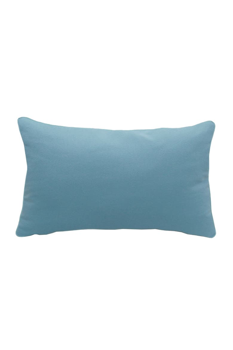 Cattails & Red Winged Blackbird Indoor/Outdoor Throw Pillow, Alternate, color, Blue