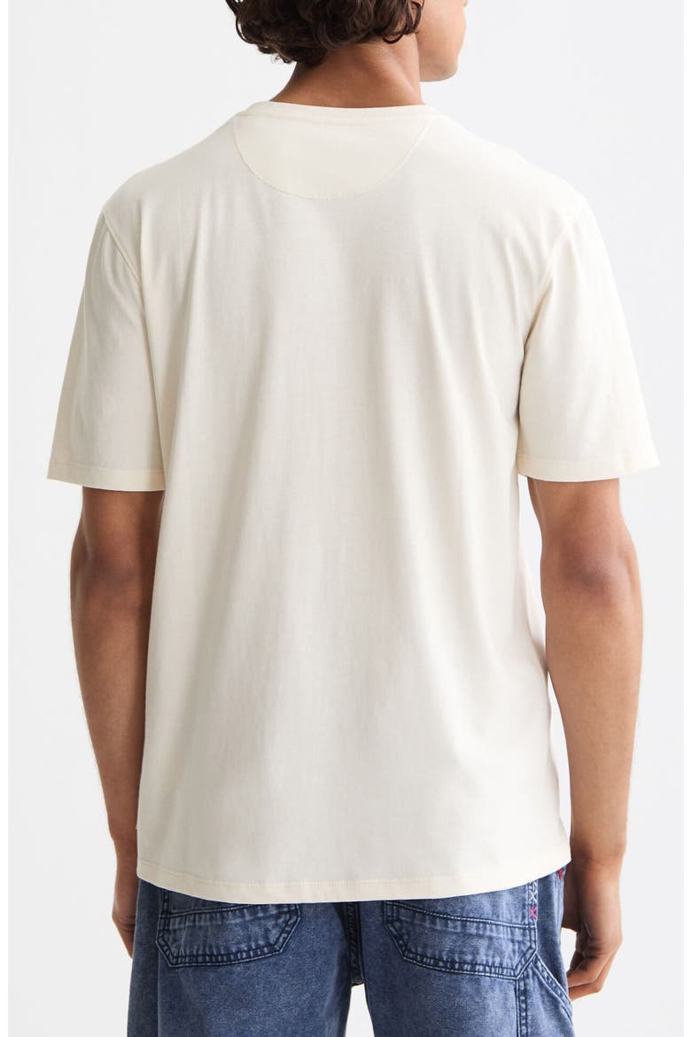 Embroidered Logo Organic Cotton Graphic T-Shirt, Alternate, color, EGGNOG
