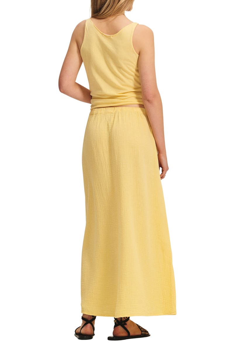 Celeste Cotton Gauze Maxi Skirt, Alternate, color, BUTTER YLW