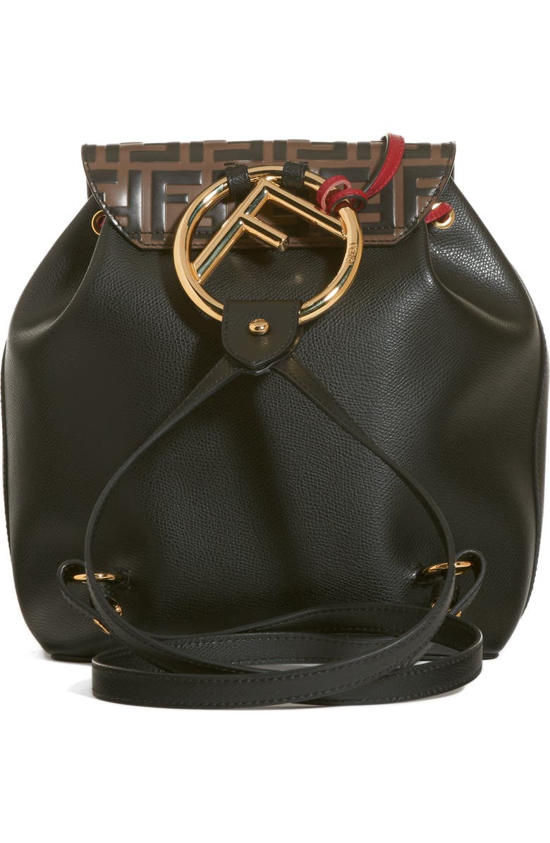 Fendi Cruise Bicolor Calfskin Leather Backpack, Alternate, color,