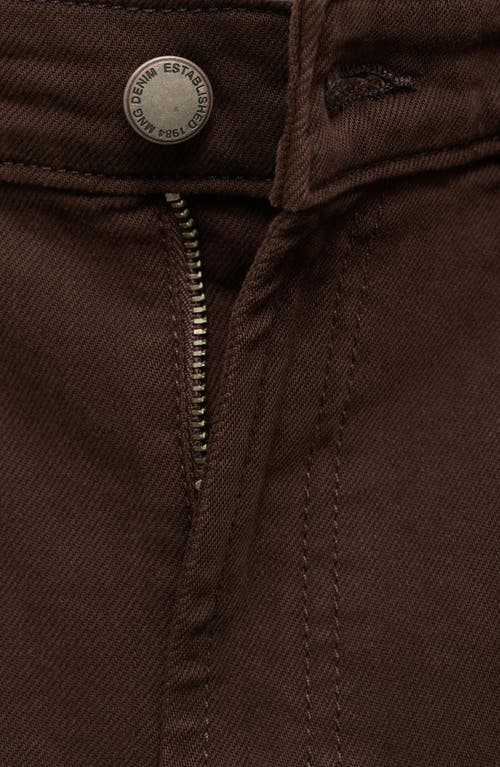 Mango Women's High-waisted Wide-leg Jeans In Brown