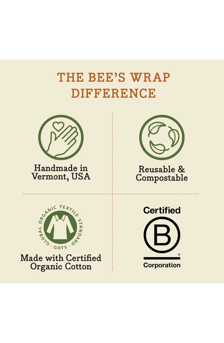 Bee's Wrap 6-Pack Beeswax Food Wraps, Alternate, color, Forest