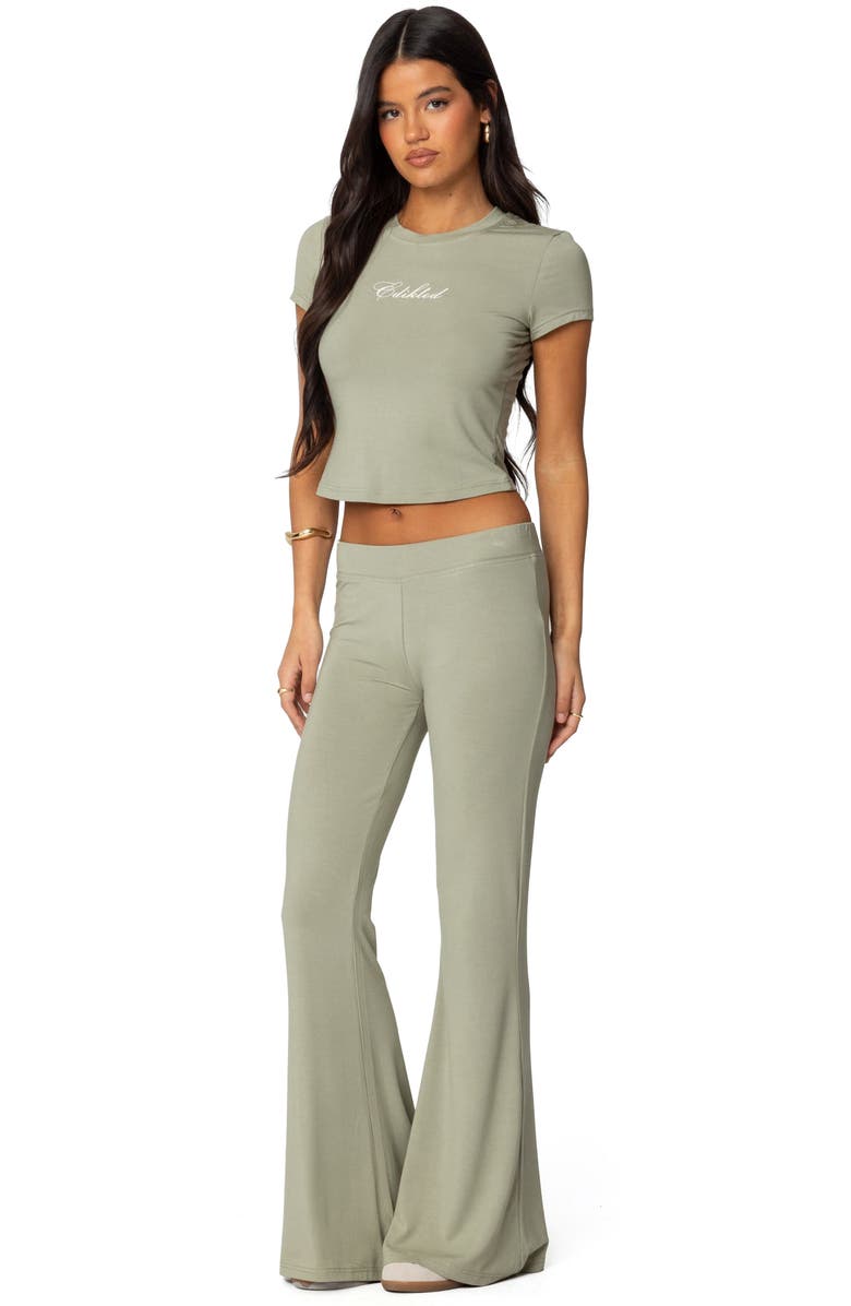 EDIKTED So Edikted Graphic Baby Tee, Alternate, color, Olive