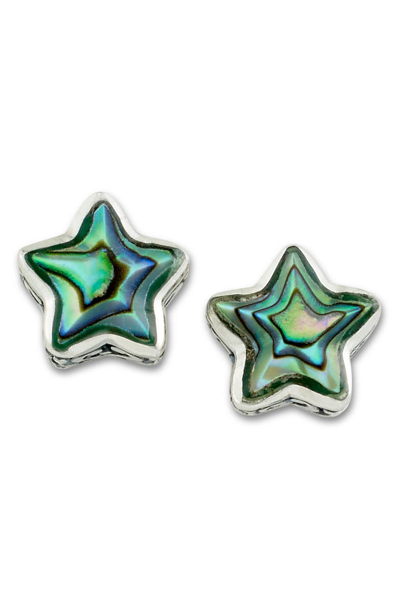 SAMUEL B. Sterling Silver Abalone Star Stud Earrings, Main, color,