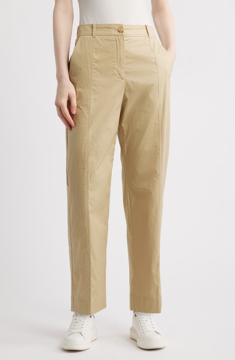 BOSS Tecarino Straight Leg Crop Pants, Main, color, Medium Beige