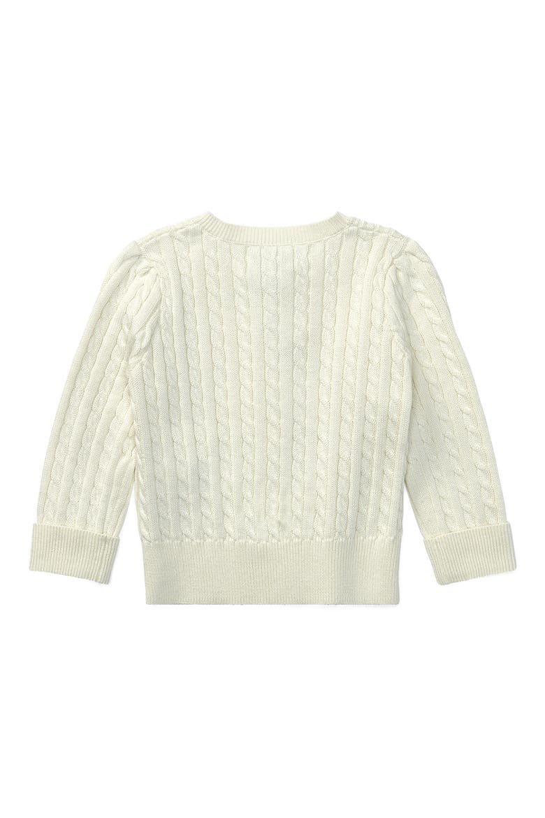 Cotton Mini Cable Cardigan, Alternate, color, WARM WHITE