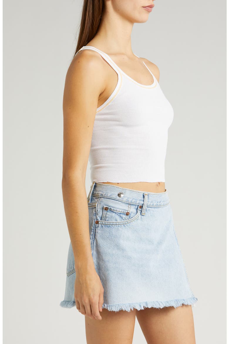 Rib Crop Tank, Alternate, color, WHITE WITH CLEMENTINE STITCH