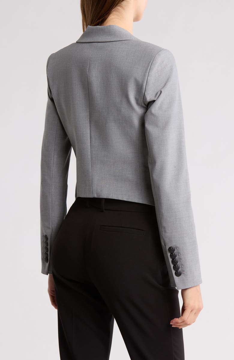 Veronica Beard Hosanna Crop Dickey Jacket, Alternate, color, Heather Grey