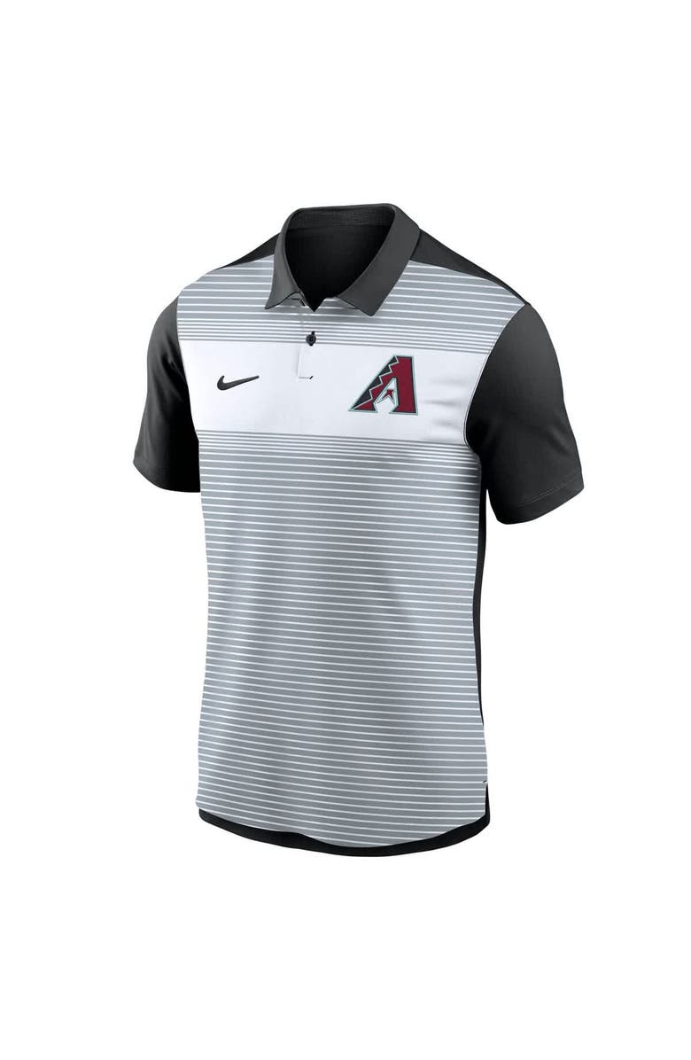 Nike Men's Nike White/Black Arizona Diamondbacks Vapor Striped Performance Polo, Alternate, color, White